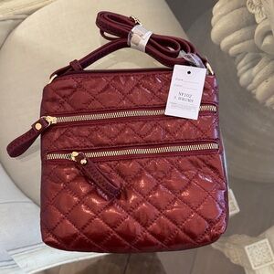 Quilted Burgundy Crossbody Bag